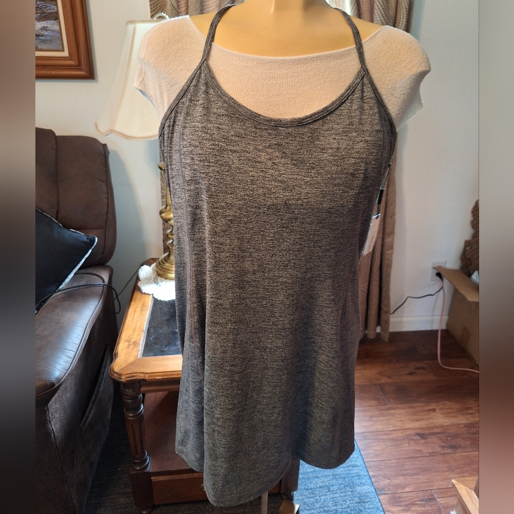 Gray Calvin Klein Performance Midi Dress - Picture 7 of 7